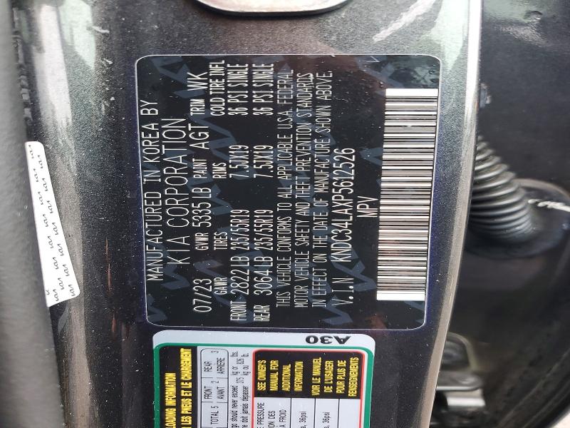 Aukcja sprzedaży 2023 Kia Ev6, vin: KNDC34LAXP5612526, numer aukcji: 54115006