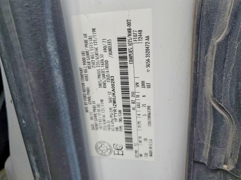 Продажа на аукционе авто 2018 Ford Transit, vin: 1FTYR1ZM0JKA00283, номер лота: 54499446