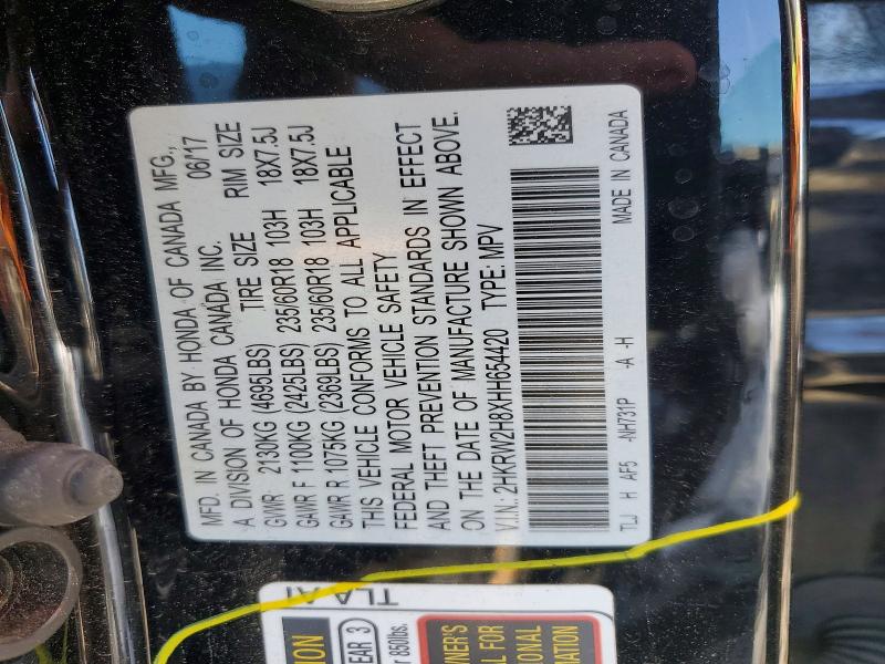 Aukcja sprzedaży 2017 Honda Cr-v, vin: 2HKRW2H8XHH654420, numer aukcji: 54771346