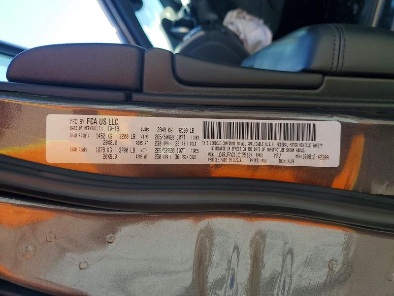 Продаж на аукціоні авто 2020 Jeep Grand Cherokee, vin: 1C4RJFAG1LC175184, номер лоту: 52292116