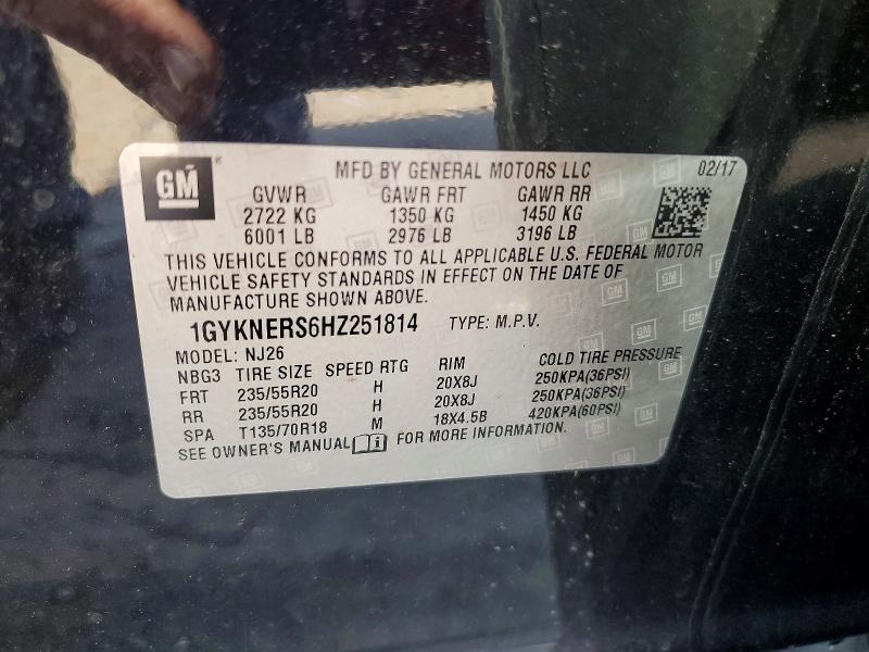 Aukcja sprzedaży 2017 Cadillac Xt5, vin: 1GYKNERS6HZ251814, numer aukcji: 54061506
