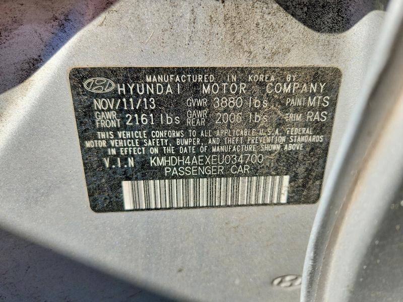 Продажа на аукционе авто 2014 Hyundai Elantra, vin: KMHDH4AEXEU034700, номер лота: 51676696