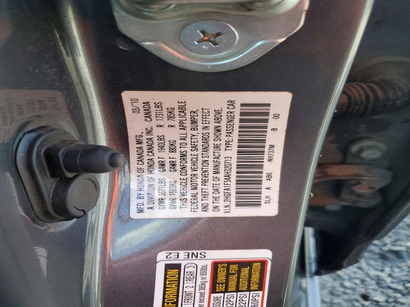 Aukcja sprzedaży 2010 Honda Civic, vin: 2HGFA1F54AH320713, numer aukcji: 52491636