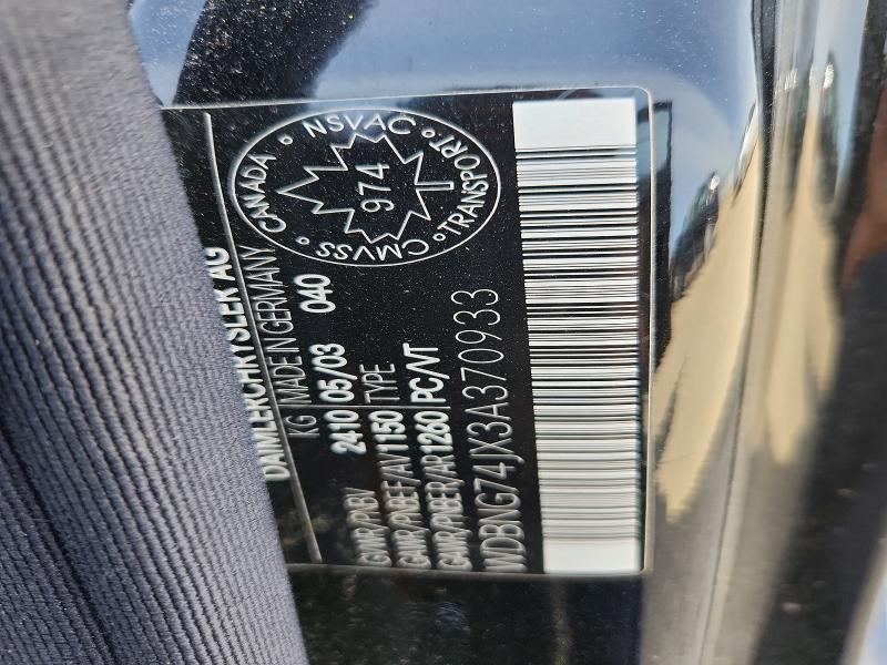 Aukcja sprzedaży 2003 Mercedes-benz S, vin: WDBNG74JX3A370933, numer aukcji: 53298936