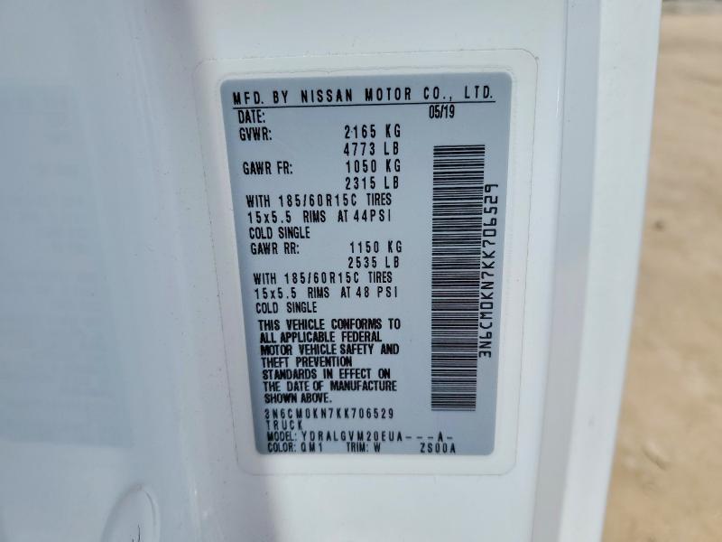 53953276 :رقم المزاد ، 3N6CM0KN7KK706529 vin ، 2019 Nissan Nv200 مزاد بيع