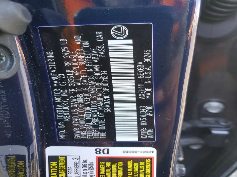 Продаж на аукціоні авто 2023 Lexus Es 300h, vin: 58ADA1C13PU031534, номер лоту: 52259236