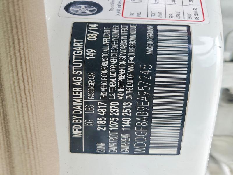 52937716 :رقم المزاد ، WDDGF8AB9EA957245 vin ، 2014 Mercedes-benz C مزاد بيع