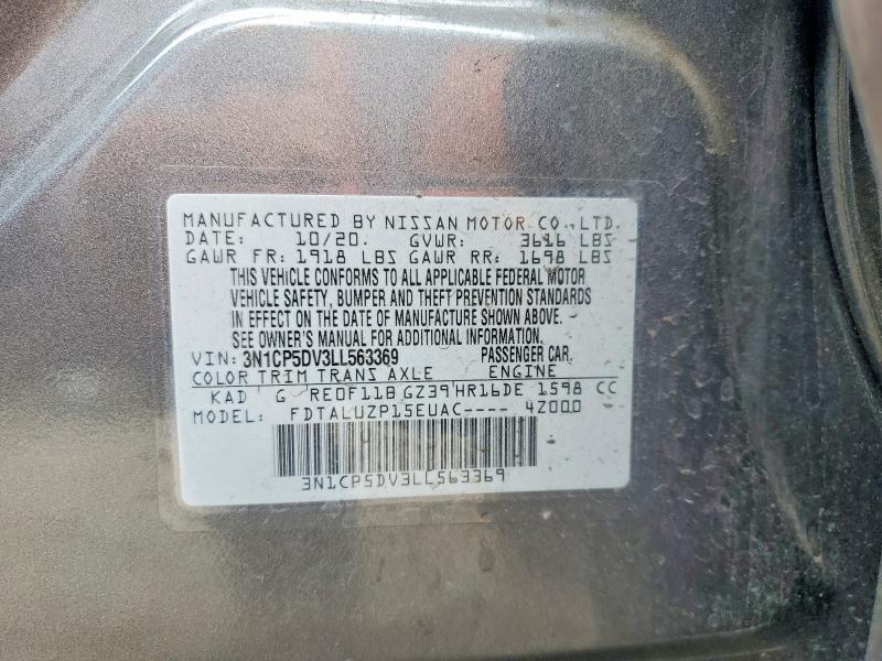 Продажа на аукционе авто 2020 Nissan Kicks, vin: 3N1CP5DV3LL563369, номер лота: 53240056