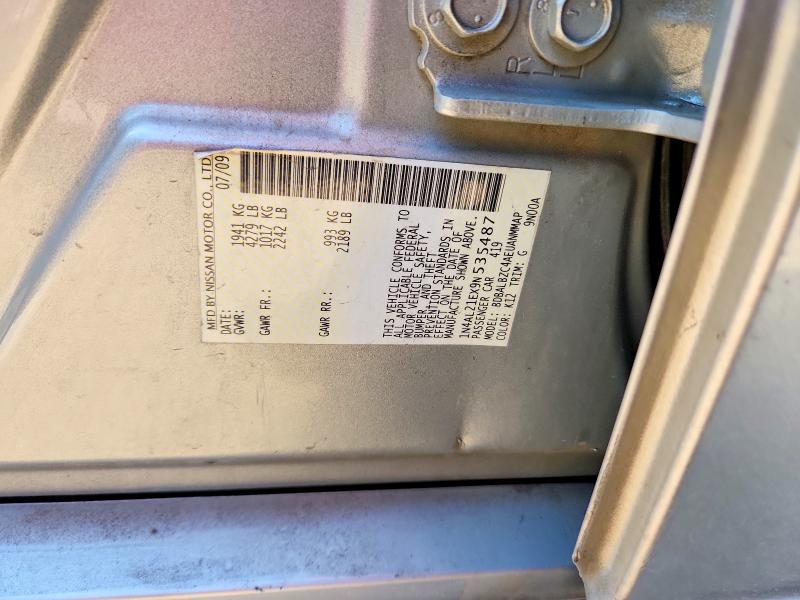 Aukcja sprzedaży 2009 Nissan Altima, vin: 1N4AL21EX9N535487, numer aukcji: 52936346