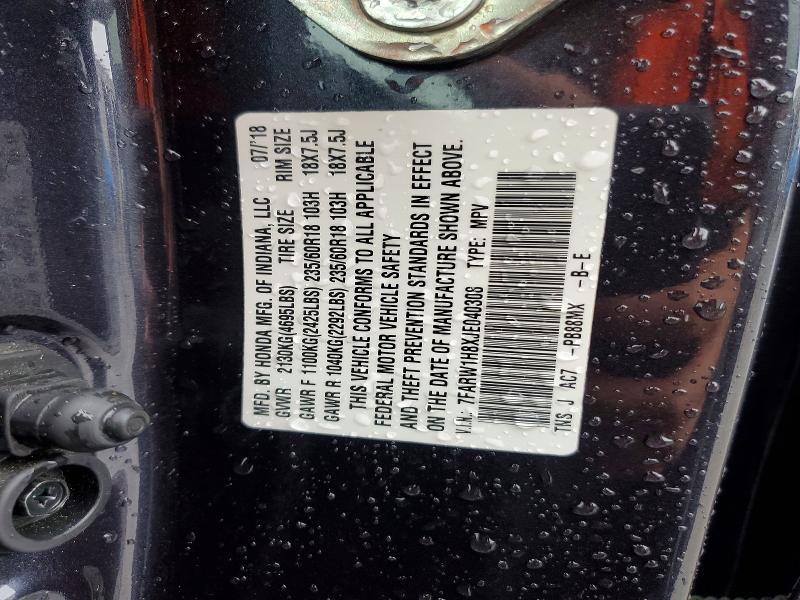 54679146 :رقم المزاد ، 7FARW1H8XJE040308 vin ، 2018 Honda Cr-v مزاد بيع