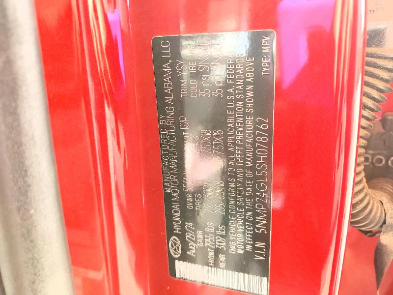 2025 Hyundai Santa Fe მანქანა იყიდება აუქციონზე, vin: 5NMP24GL5SH078762, აუქციონის ნომერი: 52565476