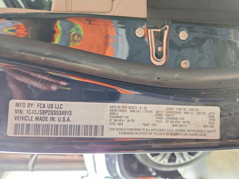 Aukcja sprzedaży 2025 Jeep Wagoneer, vin: 1C4SJSBP2SS534913, numer aukcji: 54528586