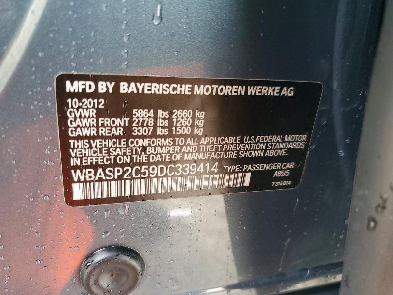 2013 Bmw 535 მანქანა იყიდება აუქციონზე, vin: WBASP2C59DC339414, აუქციონის ნომერი: 53214196