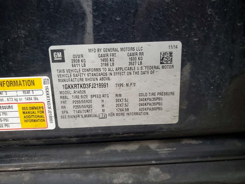 Продаж на аукціоні авто 2015 Gmc Acadia, vin: 1GKKRTKD3FJ218991, номер лоту: 53922646