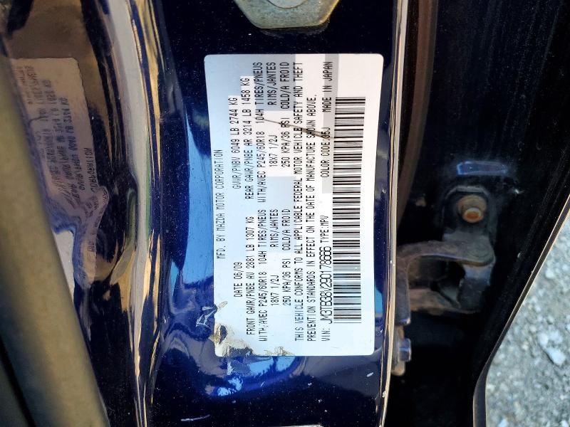 Продаж на аукціоні авто 2009 Mazda Cx-9, vin: JM3TB38V290178666, номер лоту: 53968716