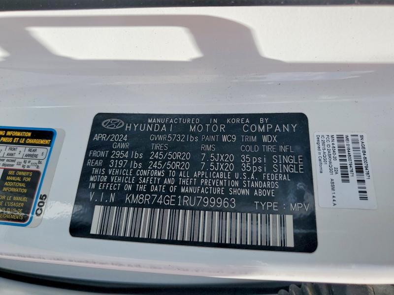 Продажа на аукционе авто 2024 Hyundai Palisade, vin: KM8R74GE1RU799963, номер лота: 55084296