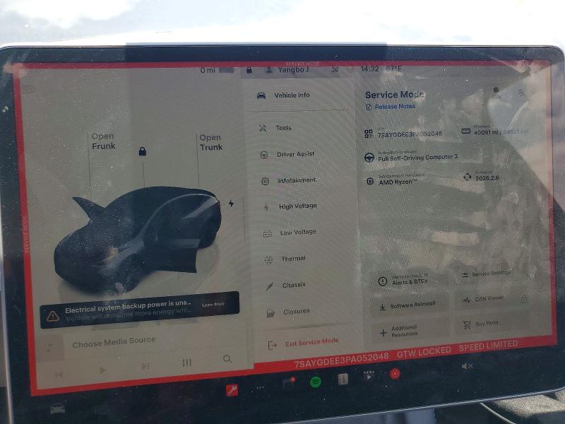 Продаж на аукціоні авто 2023 Tesla Model Y, vin: 7SAYGDEE3PA052048, номер лоту: 54451016