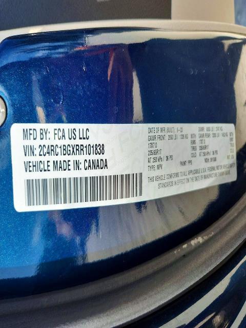 Продажа на аукционе авто 2024 Chrysler Pacifica, vin: 2C4RC1BGXRR101838, номер лота: 52347026