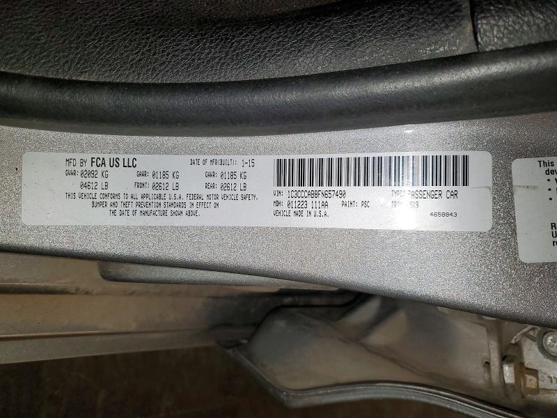 Aukcja sprzedaży 2015 Chrysler 200, vin: 1C3CCCAB8FN657490, numer aukcji: 52461136