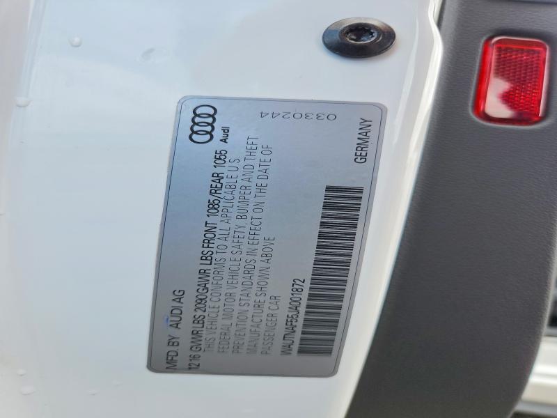 54014396 :رقم المزاد ، WAUTNAF55JA001872 vin ، 2018 Audi A5 مزاد بيع