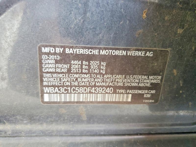 2013 Bmw 328 მანქანა იყიდება აუქციონზე, vin: WBA3C1C58DF439240, აუქციონის ნომერი: 52254056
