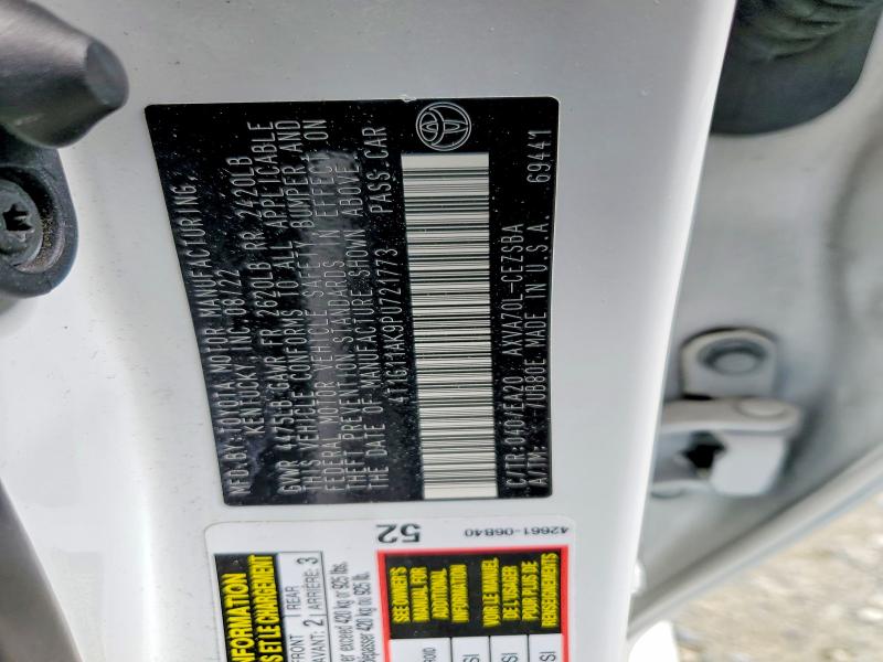 2023 Toyota Camry მანქანა იყიდება აუქციონზე, vin: 4T1G11AK9PU721773, აუქციონის ნომერი: 55585106