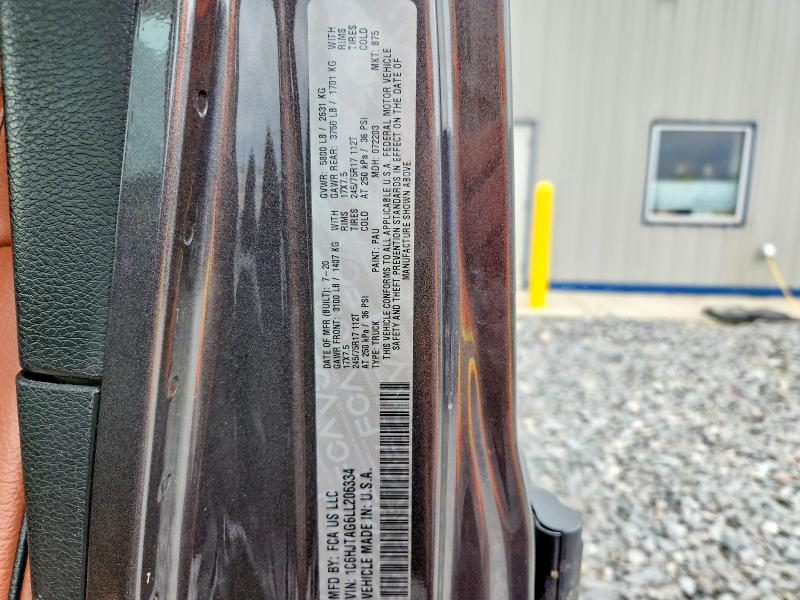 Aukcja sprzedaży 2020 Jeep Gladiator, vin: 1C6HJTAG6LL206334, numer aukcji: 54104996