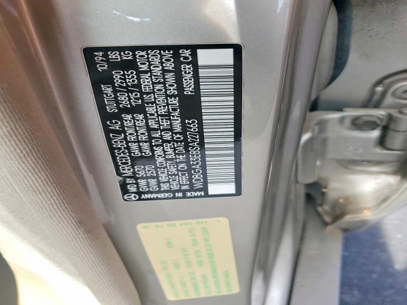 Продаж на аукціоні авто 1995 Mercedes-benz S, vin: WDBGA33E8SA227663, номер лоту: 54025216