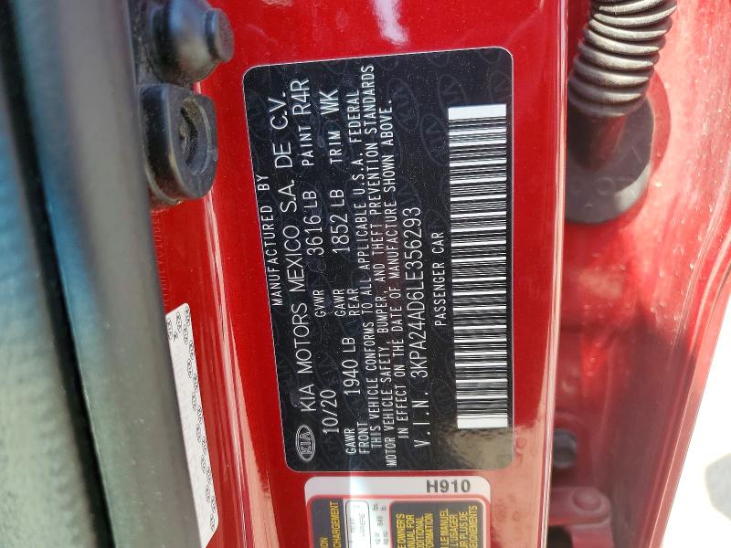 Aukcja sprzedaży 2020 Kia Rio, vin: 3KPA24AD6LE356293, numer aukcji: 53719826