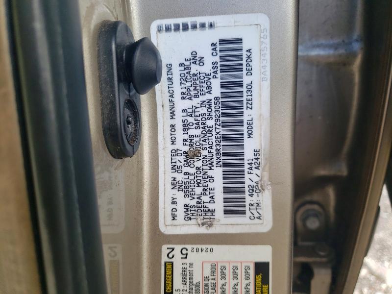 Aukcja sprzedaży 2007 Toyota Corolla, vin: 1NXBR32EX7Z923058, numer aukcji: 51521106