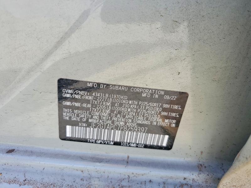 Продаж на аукціоні авто 2023 Subaru Crosstrek, vin: JF2GTAPC7P8259397, номер лоту: 54163546