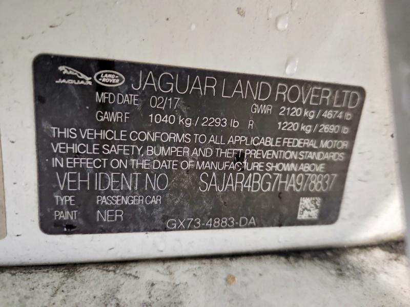 Продаж на аукціоні авто 2017 Jaguar Xe, vin: SAJAR4BG7HA978837, номер лоту: 52924966