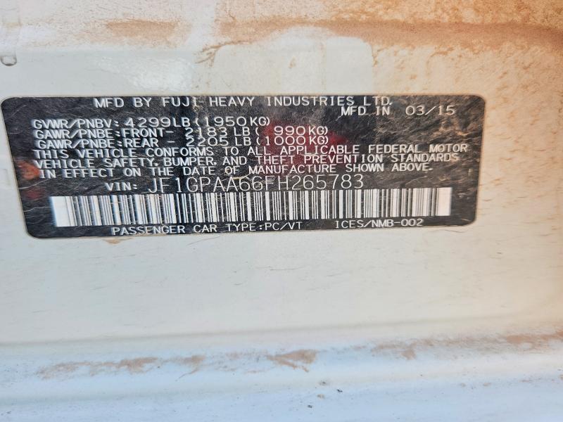 Aukcja sprzedaży 2015 Subaru Impreza, vin: JF1GPAA66FH265783, numer aukcji: 55166266