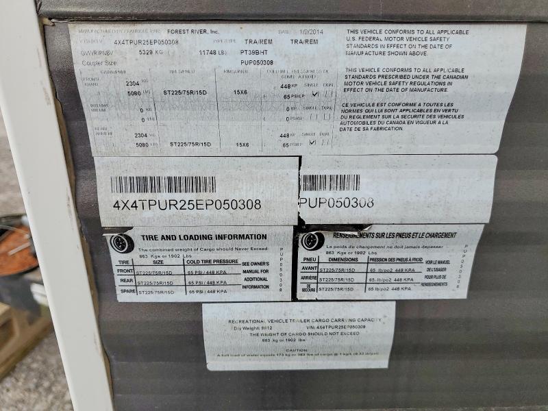 Продажа на аукционе авто 2014 Puma Forrest Ri, vin: 4X4TPUR25EP050308, номер лота: 52178376