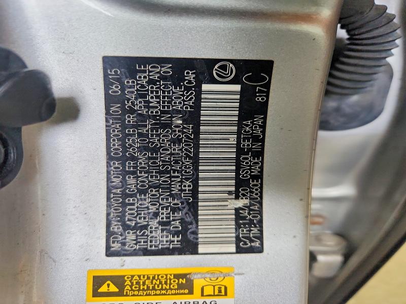 Продаж на аукціоні авто 2015 Lexus Es, vin: JTHBK1GGXF2207244, номер лоту: 51274086