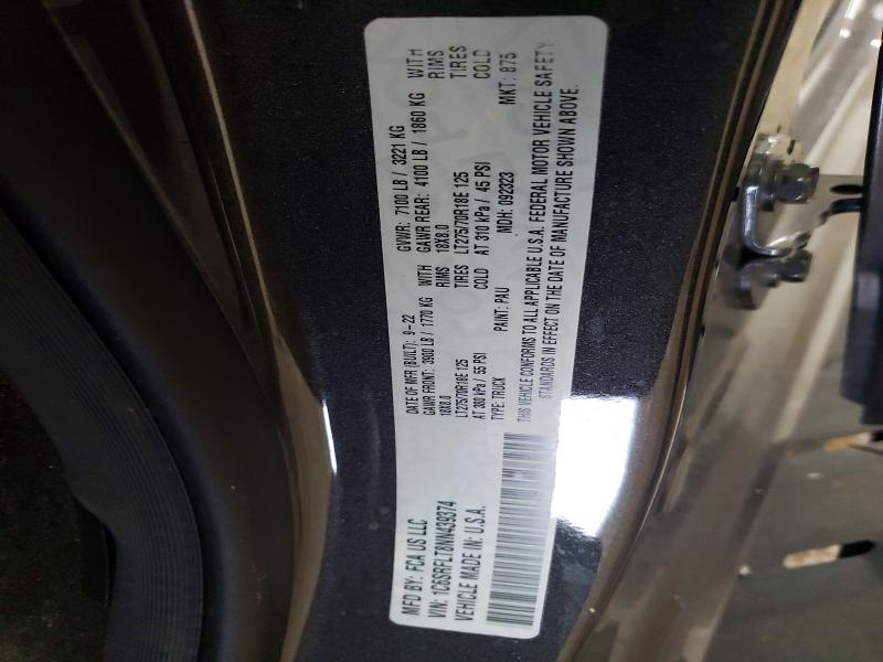 Продажа на аукционе авто 2022 Ram 1500, vin: 1C6SRFLT8NN439374, номер лота: 55120786