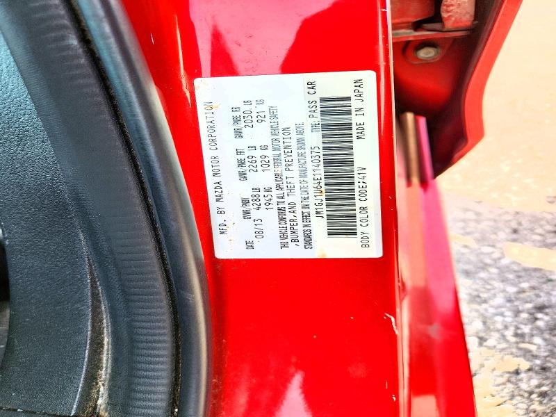 Продаж на аукціоні авто 2014 Mazda 6, vin: JM1GJ1U64E1140375, номер лоту: 52362876