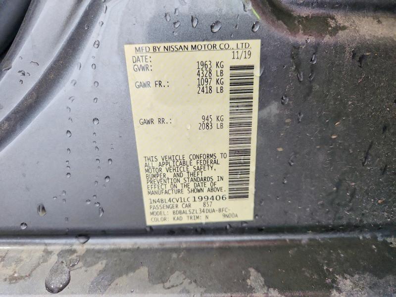 Aukcja sprzedaży 2020 Nissan Altima, vin: 1N4BL4CV1LC199406, numer aukcji: 55342386