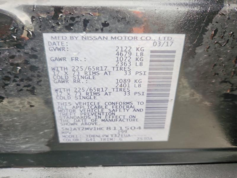 Продажа на аукционе авто 2017 Nissan Rogue, vin: 5N1AT2MV1HC811504, номер лота: 53044416