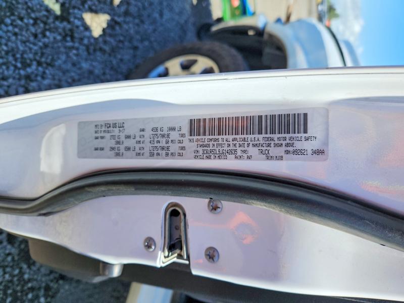 2018 Ram 2500 მანქანა იყიდება აუქციონზე, vin: 3C6UR5DL9JG142635, აუქციონის ნომერი: 53443826