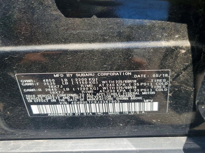 Aukcja sprzedaży 2018 Subaru Outback, vin: 4S4BSETC9J3367903, numer aukcji: 53130226