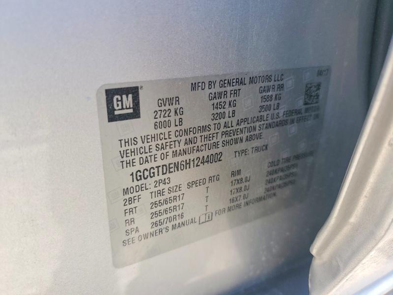 Продажа на аукционе авто 2017 Chevrolet Colorado, vin: 1GCGTDEN6H1244002, номер лота: 54977666