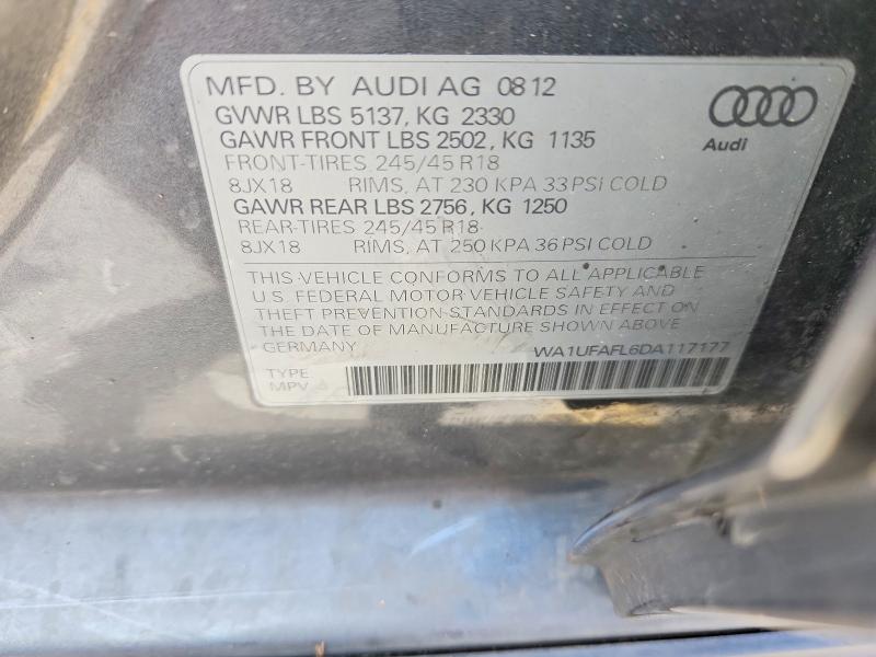 Продаж на аукціоні авто 2013 Audi A4 Allroad, vin: WA1UFAFL6DA117177, номер лоту: 52252156