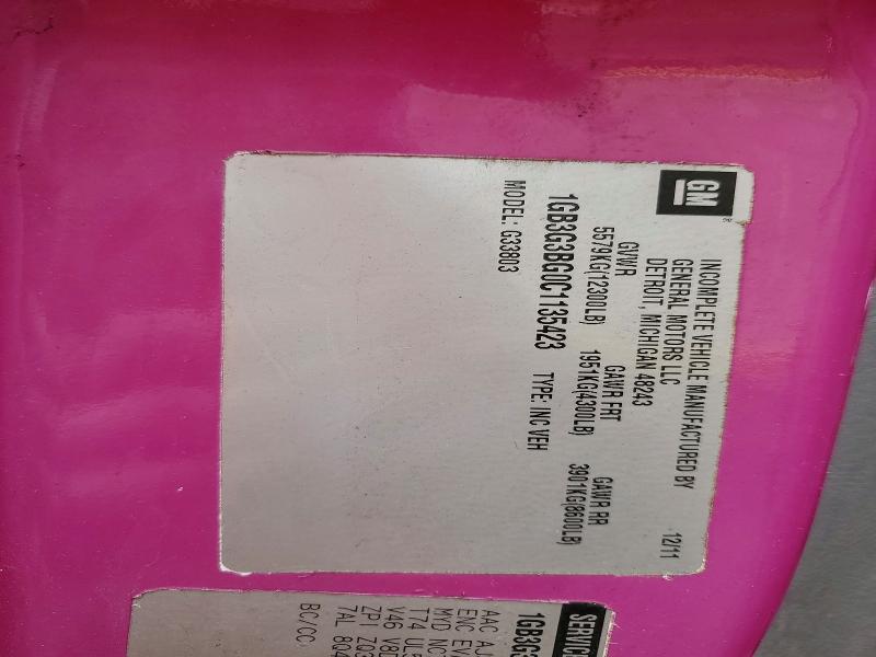 52705716 :رقم المزاد ، 1GB3G3BG0C1135423 vin ، 2012 Chev Express مزاد بيع