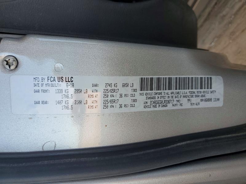 54531086 :رقم المزاد ، 2C4RDGEG0JR336717 vin ، 2018 Dodge Grand Caravan مزاد بيع