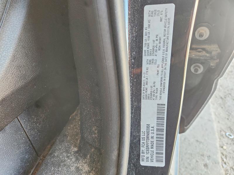Продажа на аукционе авто 2021 Ram 1500, vin: 1C6SRFFT0MN803958, номер лота: 54607446