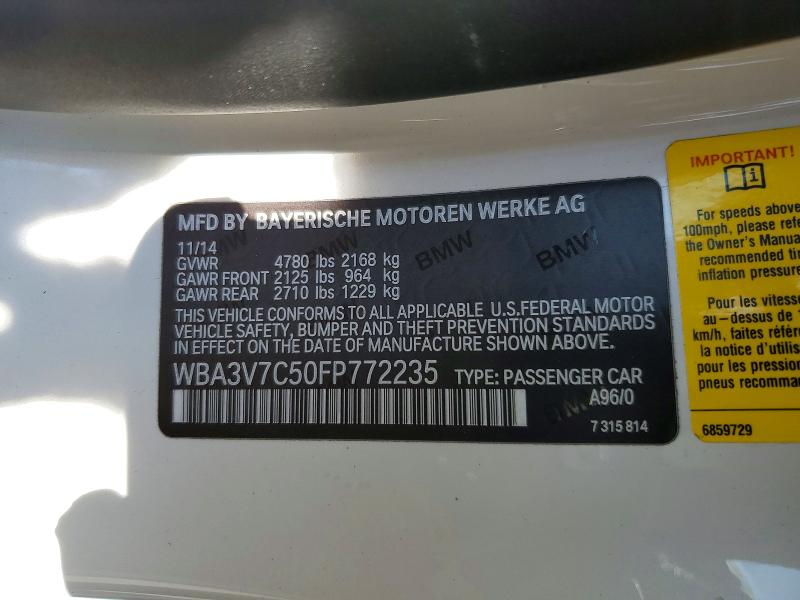 Aukcja sprzedaży 2015 Bmw 428, vin: WBA3V7C50FP772235, numer aukcji: 52020166