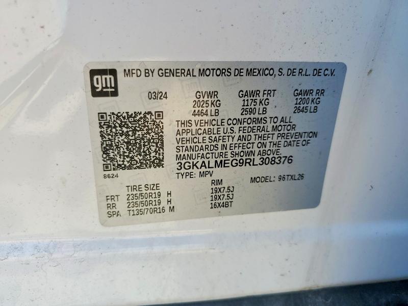 Продажа на аукционе авто 2024 Gmc Terrain, vin: 3GKALMEG9RL308376, номер лота: 52055336