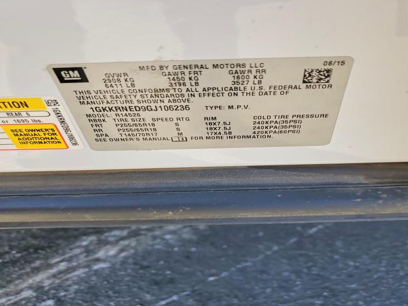 2016 Gmc Acadia მანქანა იყიდება აუქციონზე, vin: 1GKKRNED9GJ106236, აუქციონის ნომერი: 53620936