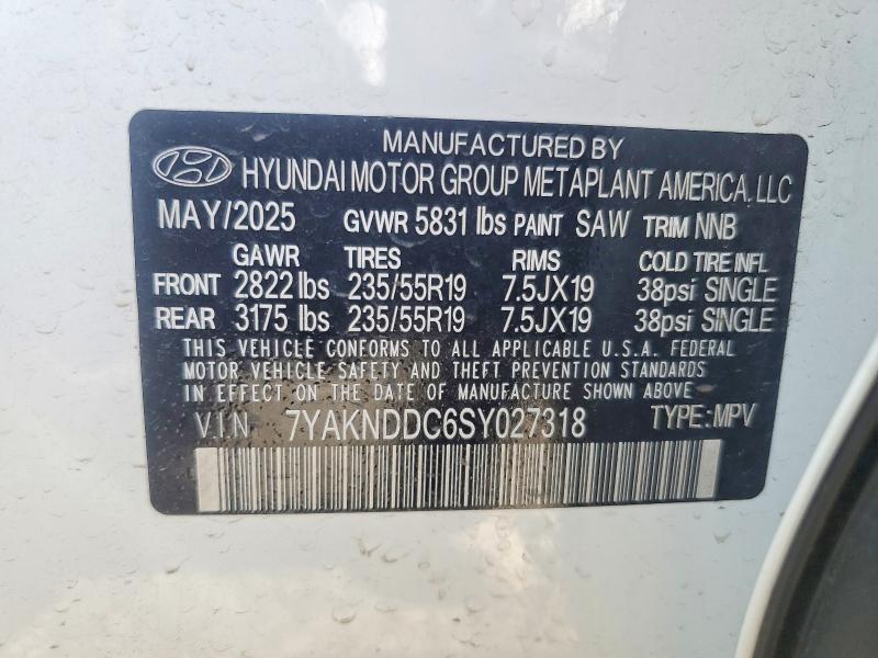 2025 Hyundai Ioniq 5 მანქანა იყიდება აუქციონზე, vin: 7YAKNDDC6SY027318, აუქციონის ნომერი: 54425086